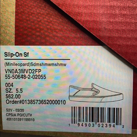 VANS MINI LEOPARD SLIP-ONS - Picture 6 of 7